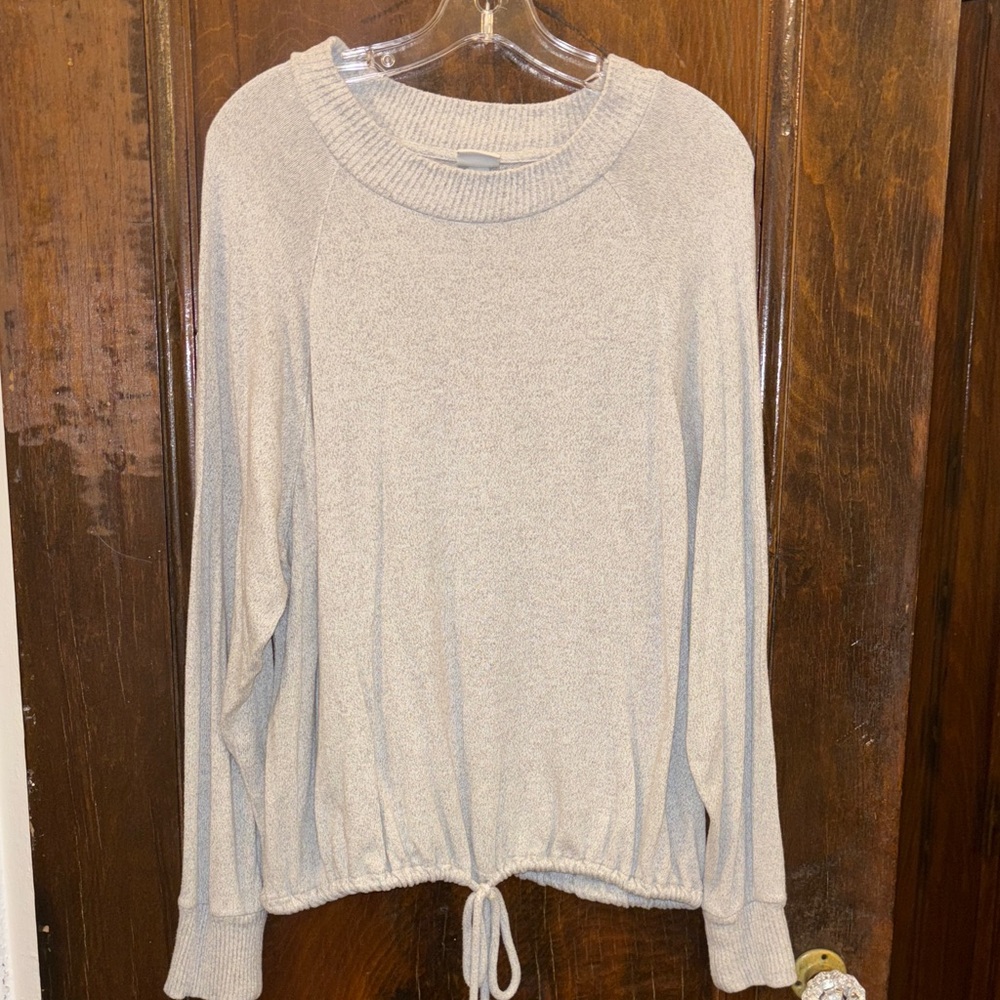 a new day Cream Drawstring Sweatshirt